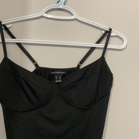 Streetwear Society, black/size M. Snap bottom bodysuit with thong bottom - Picture 2 of 4